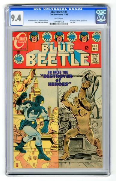 BLUE BEETLE #5 CGC 9.4 CHARLTON COMICS 11/68.     