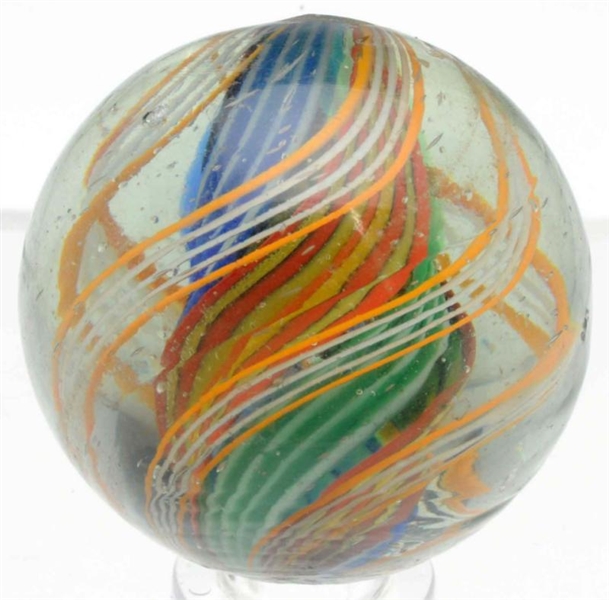 ENGLISH STYLE DIVIDED CORE SWIRL MARBLE.          