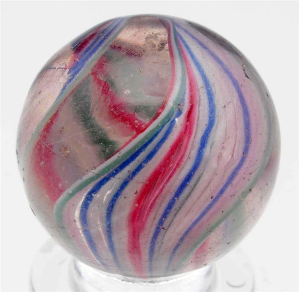 WIDE NAKED DOUBLE RIBBON SWIRL MARBLE.            