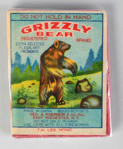 GRIZZLY BEAR 20-PACK FIRECRACKERS.                