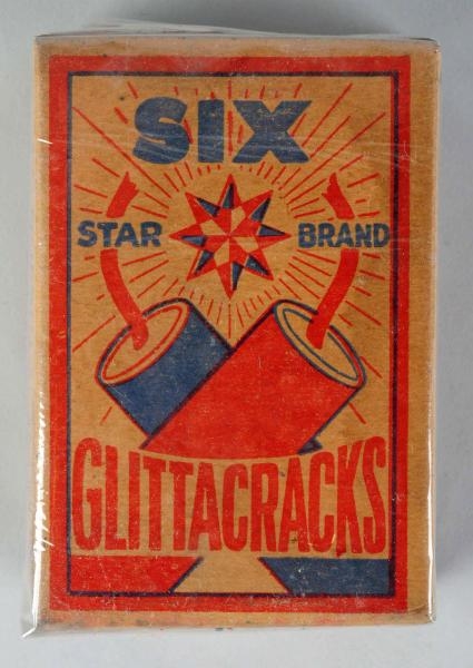 STAR BRAND GLITTACRACKS 6-PACK FIRECRACKERS.      