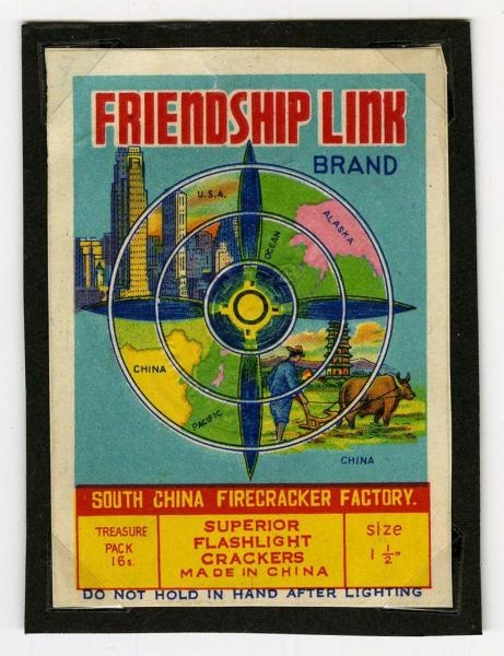 FRIENDSHIP LINK 16-PACK FIRECRACKER LABEL.        