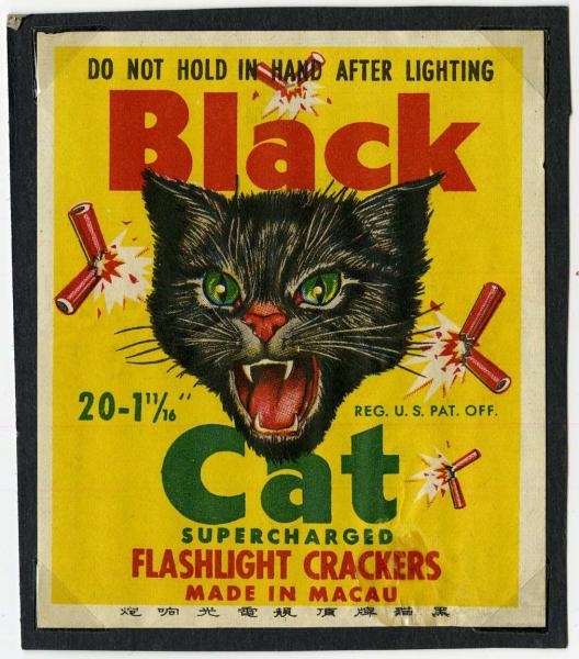 BLACK CAT 1-11/16" 20-PACK FIRECRACKER LABEL.     