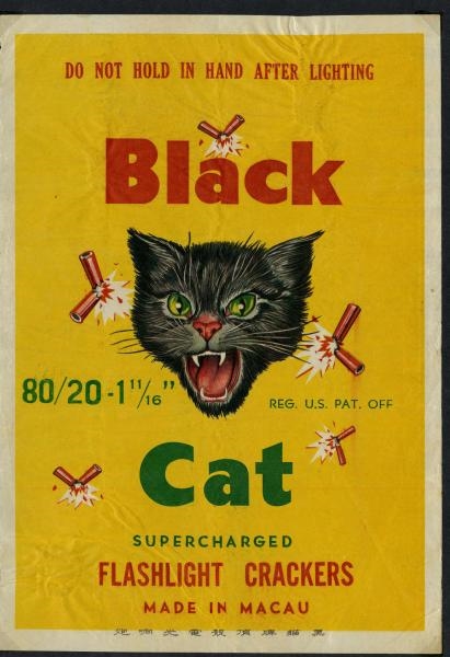 BLACK CAT BRICK LABEL.                            