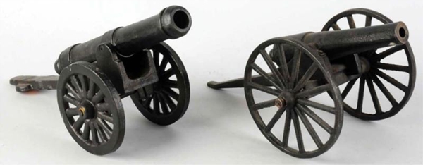 LOT OF 2: CAST IRON CANNONS.                      