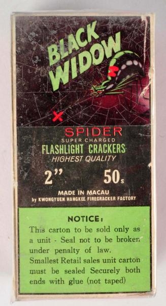 BLACK WIDOW SPIDER 50-PACK 2" FIRECRACKER CARTON. 