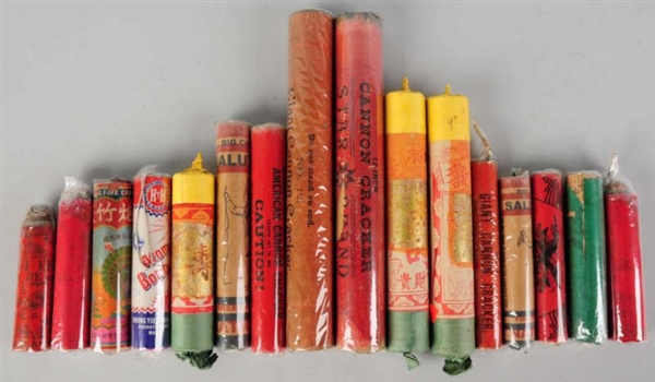 LOT OF 16: INDIVIDUAL LARGE FIRECRACKERS.         