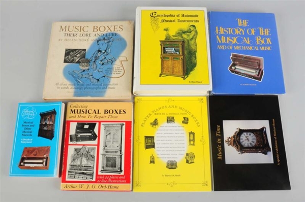 LOT OF 7: MUSIC BOX REFERENCE BOOKS.              