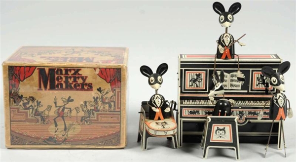 TIN LITHO MARX MERRY MAKERS BAND WIND-UP TOY.     