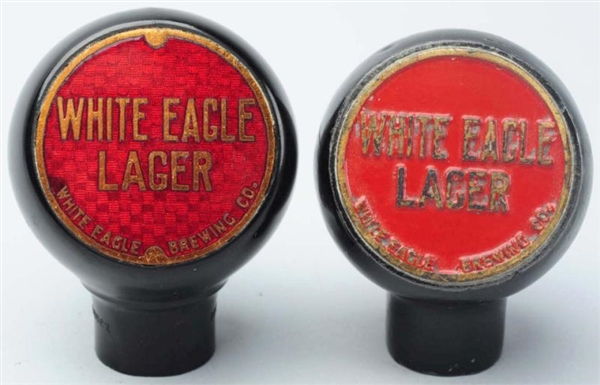 LOT OF 2: WHITE EAGLE LAGER BEER TAP KNOBS.       