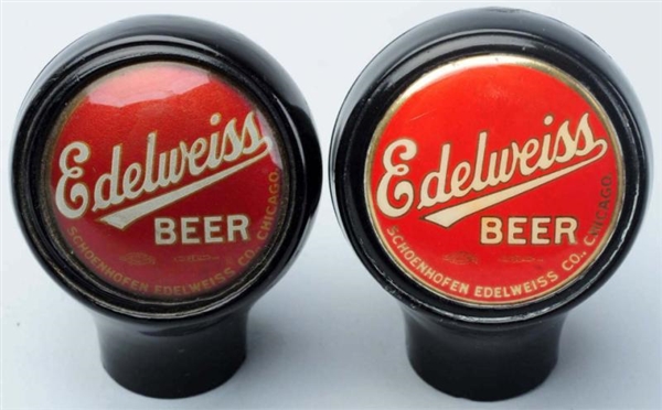 LOT OF 2: EDELWEISS BEER TAP KNOBS.               