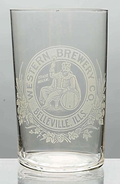 WESTERN BREWERY COMPANY BEER GLASS.               