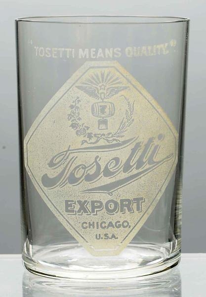 TOSETTI EXPORT ACID-ETCHED BEER GLASS.            