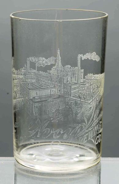 MCAVOY BREWING CO. ACID-ETCHED BEER GLASS.        