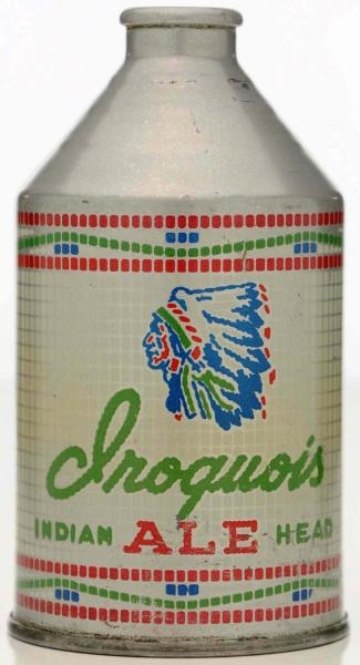 IROQUOIS INDIAN HEAD ALE CROWNTAINER BEER CAN.*   