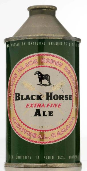 BLACK HORSE EXTRA FINE ALE HP CONE TOP BEER CAN.  