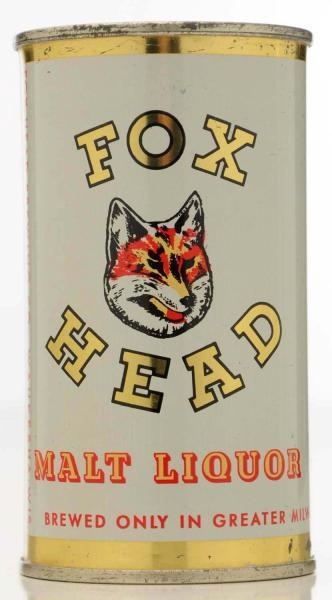FOX HEAD MALT LIQUOR FLAT TOP BEER CAN.           