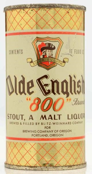 OLDE ENGLISH "800" FLAT TOP BEER CAN.             