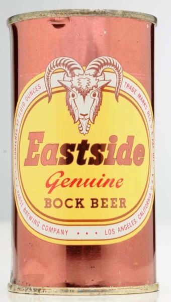 EASTSIDE GENUINE BOCK FLAT TOP BEER CAN.          