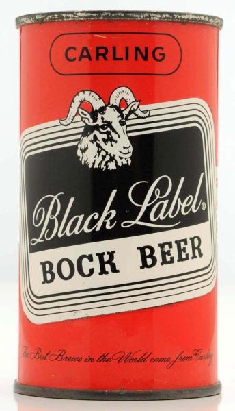 BLACK LABEL BOCK FLAT TOP BEER CAN.               