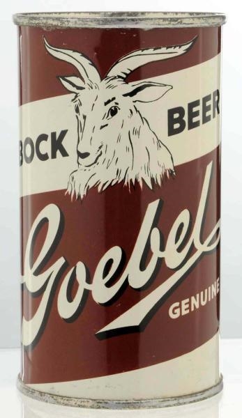GOEBEL BOCK BEER FLAT TOP OAKLAND BEER CAN.       