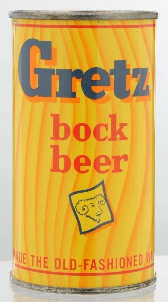 GRETZ BOCK FLAT TOP BEER CAN.*                    