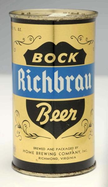 RICHBRAU BOCK FLAT TOP BEER CAN.                  