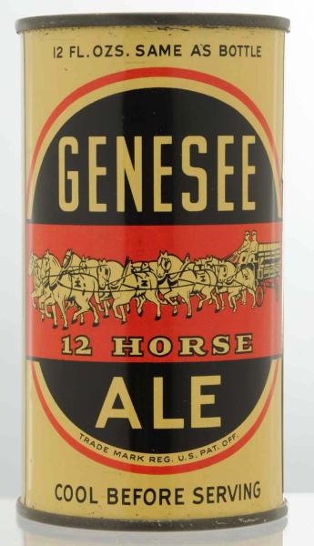 GENESEE 12-HORSE ALE INSTRUCTIONAL BEER CAN.      