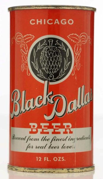 CHICAGO BLACK DALLAS INSTRUCTIONAL BEER CAN.      
