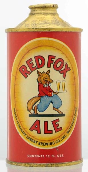 RED FOX ALE LP CONE TOP BEER CAN. *               