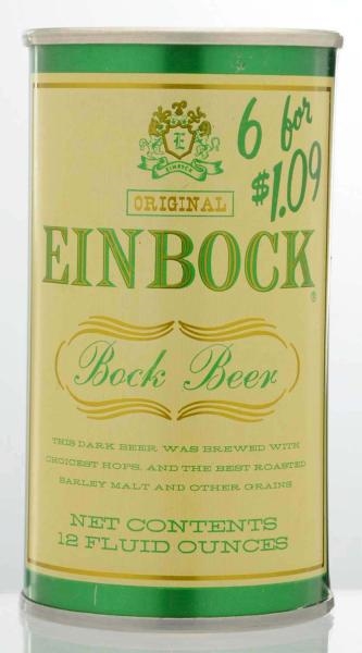 EINBOCK BOCK 6 FOR $1.09 PULL TAB BEER CAN.       