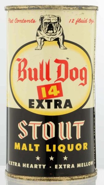 BULL DOG 14 EXTRA STOUT MALT LIQUOR BEER CAN.     