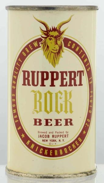 RUPPERT BOCK BEER FLAT TOP BEER CAN.              