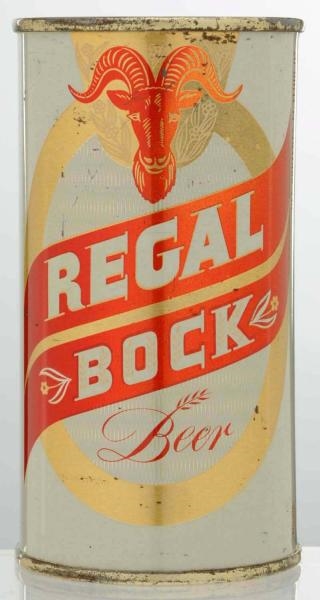 REGAL BOCK BEER FLAT TOP BEER CAN.                