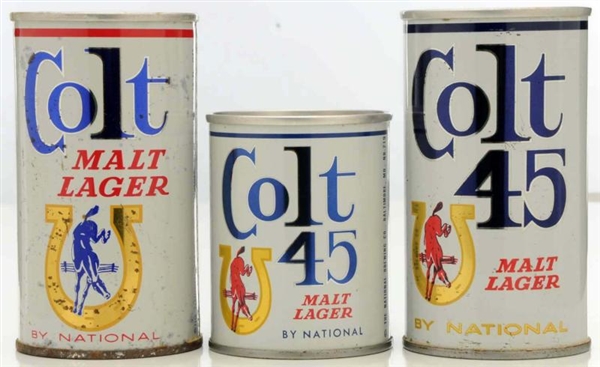 COLT 45 MALT LAGER BEER CANS.                     