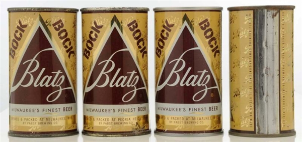 BLATZ BOCK BEER CANS. *                           