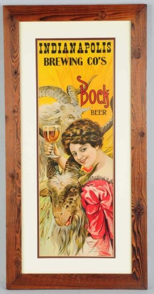 INDIANAPOLIS BREWING COMPANY BOCK BEER LITHOGRAPH 
