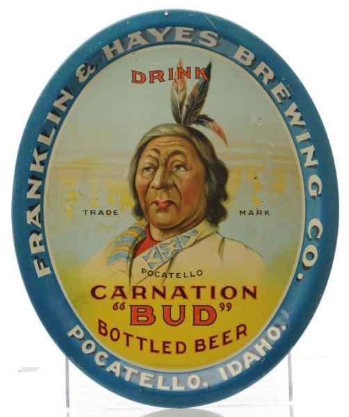 POCATELLO CARNATION BUD BOTTLED BEER TRAY.        