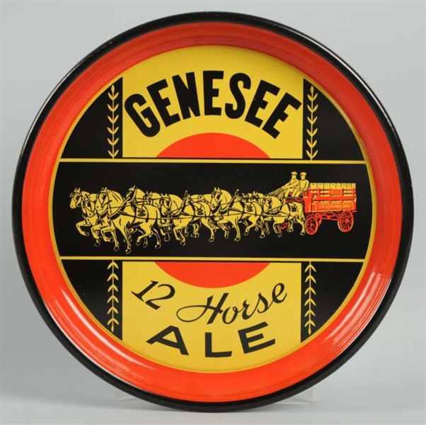 GENESEE 12-HORSE ALE BEER TRAY & FOAM SCRAPER.    