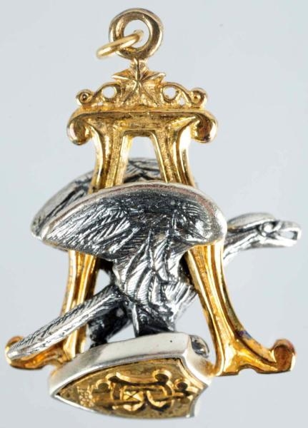 ANHEUSER-BUSCH EAGLE CHARM WATCH FOB.             
