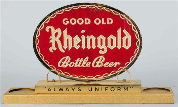 RHEINGOLD BEER REVERSE GLASS SIGN.                