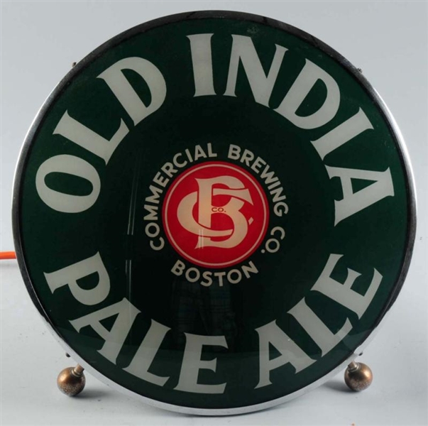 OLD INDIA PALE ALE REVERSE GLASS GILLCO SIGN.     