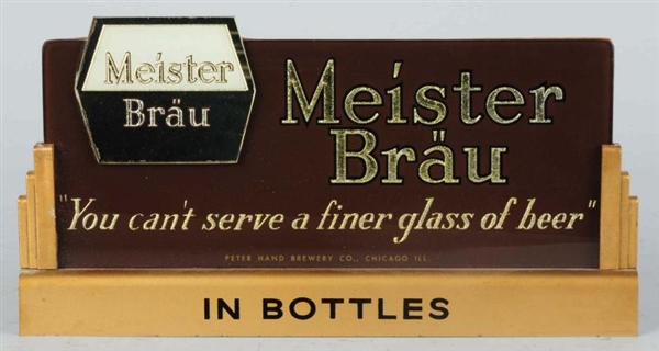 MEISTER BRAU REVERSE GLASS CASH REGISTER SIGN.    
