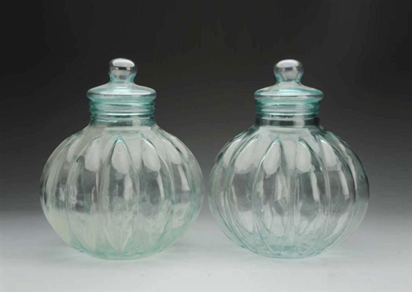 LOT OF 2: EARLY BLOWN-OUT APOTHECARY JARS.        