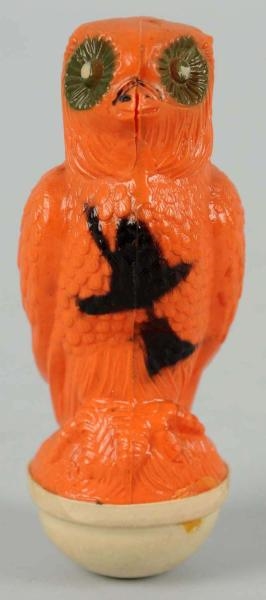 CELLULOID HALLOWEEN OWL ROLY POLY.                