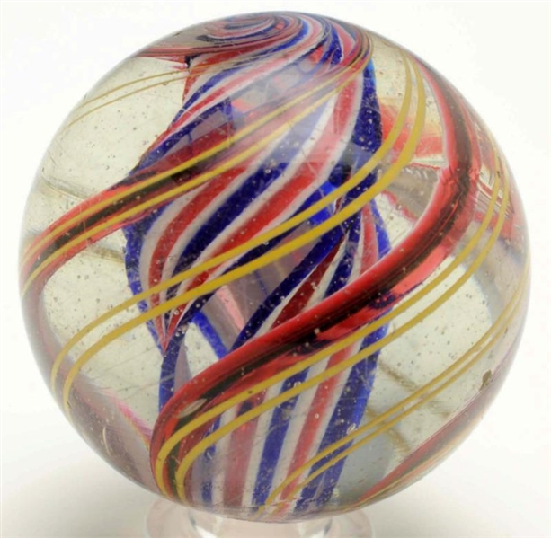 3-STAGE DIVIDED CORE SWIRL MARBLE.                