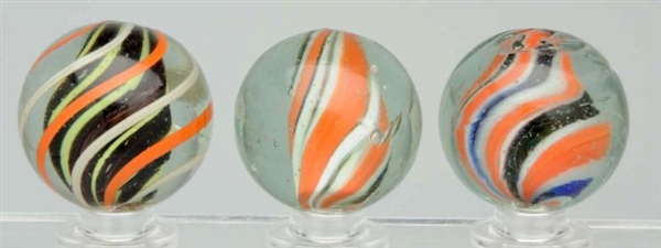 LOT OF 3: JELLY CORE STYLE MARBLES.               