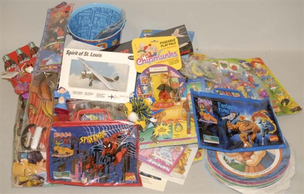 LOT OF ASSORTED CHARACTER TOYS.                   