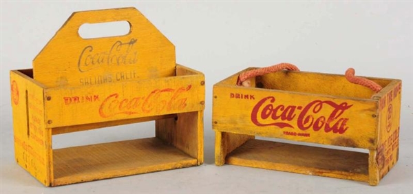 LOT OF 2: 1940S COCA-COLA WOODEN CARRIERS.        