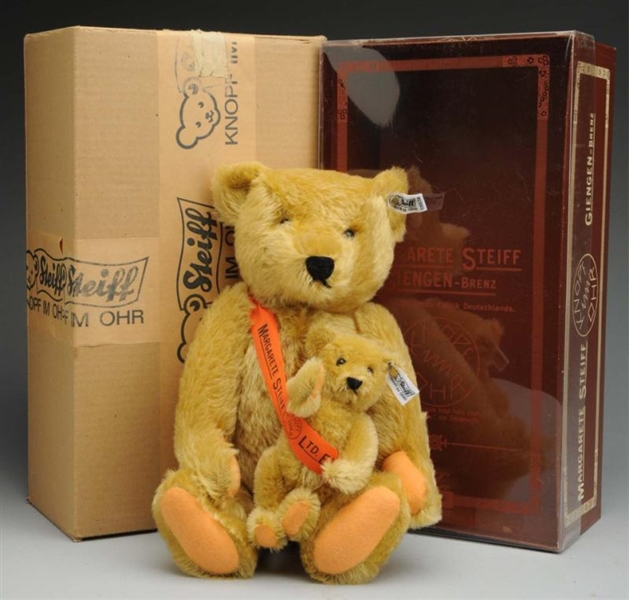 STEIFF LIMITED EDITION MOTHER & BABY BEAR.        